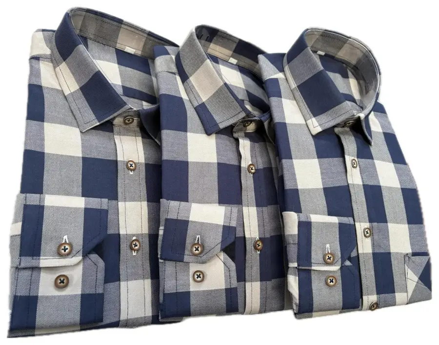 Camisa Leñadora Azul